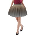 Brown and Grey Gradient Ombre Color A-Line Pocket Skirt View1
