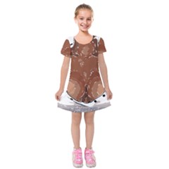 Sexy Boobs Breast Cleavage Woman Kids  Short Sleeve Velvet Dress by HermanTelo