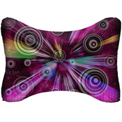 Fractal Circles Abstract Seat Head Rest Cushion by HermanTelo