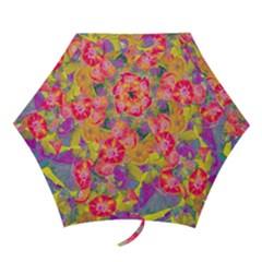 Red Liana Flower Mini Folding Umbrellas by DinkovaArt
