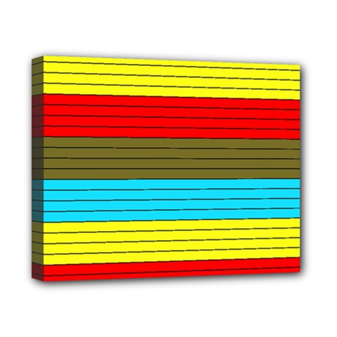 Multicolor With Black Lines Canvas 10  X 8  (stretched) by tmsartbazaar