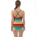 Multicolor With Black Lines Mini Tank Bikini Set View2