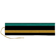 Colorful Mime Black Stripes Roll Up Canvas Pencil Holder (l) by tmsartbazaar