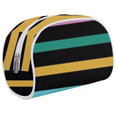 Colorful Mime Black Stripes Makeup Case (medium) by tmsartbazaar