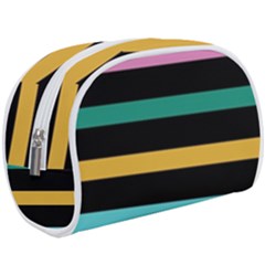 Colorful Mime Black Stripes Makeup Case (large) by tmsartbazaar