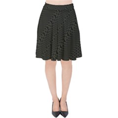 Army Green And Black Netting Velvet High Waist Skirt by SpinnyChairDesigns