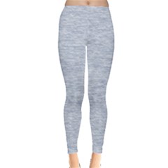 Fade Pale Blue Texture Leggings  by SpinnyChairDesigns