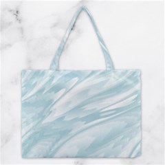 Light Blue Feathered Texture Medium Tote Bag by SpinnyChairDesigns
