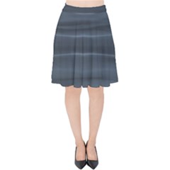 Faded Denim Blue Grey Ombre Velvet High Waist Skirt by SpinnyChairDesigns