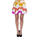Multicolored Scribble Abstract Pattern Skater Skirt View1