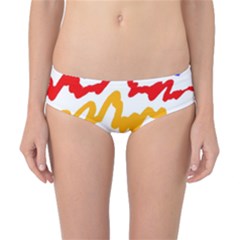 Multicolored Scribble Abstract Pattern Classic Bikini Bottoms by dflcprintsclothing