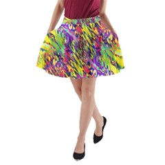 Colorful Jungle Pattern A-line Pocket Skirt by SpinnyChairDesigns