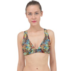 Boho Colorful Mosaic Classic Banded Bikini Top by SpinnyChairDesigns