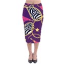 Chain Pattern  Velvet Midi Pencil Skirt View1