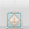 Chain Pattern Blue 6 Full Print Rope Handle Tote (Large) View2