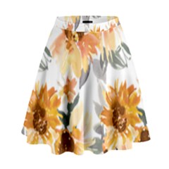 Sunflowers High Waist Skirt by Angelandspot