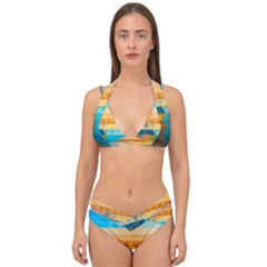 Mosaic  Double Strap Halter Bikini Set by Sobalvarro