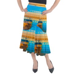 Mosaic  Midi Mermaid Skirt by Sobalvarro