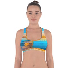 Mosaic  Cross Back Hipster Bikini Top  by Sobalvarro