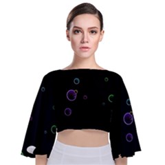 Bubble Show Tie Back Butterfly Sleeve Chiffon Top by Sabelacarlos