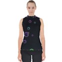 Bubble in dark Mock Neck Shell Top View1