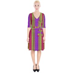 Colors Of A Rainbow Wrap Up Cocktail Dress by pepitasart