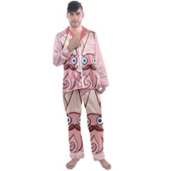 Squid Chef Cartoon Men s Long Sleeve Satin Pyjamas Set by sifis