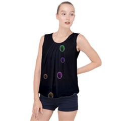 Bubble In Blavk Background Bubble Hem Chiffon Tank Top by Sabelacarlos