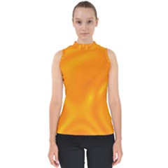 Honey Wave 2 Mock Neck Shell Top by Sabelacarlos