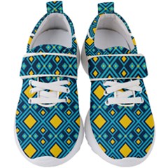 Geometric Abstract Diamond Kids  Velcro Strap Shoes by tmsartbazaar