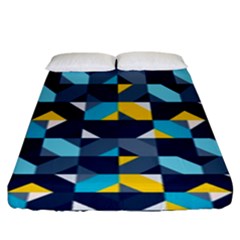 Geometric Hypnotic Shapes Fitted Sheet (king Size) by tmsartbazaar