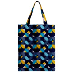 Geometric Hypnotic Shapes Zipper Classic Tote Bag by tmsartbazaar