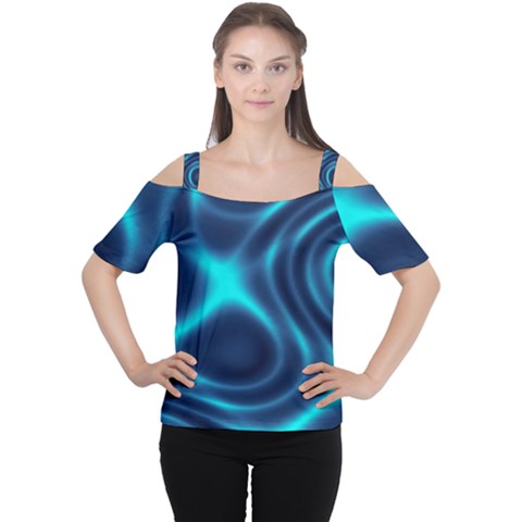 Blue Wave 2 Cutout Shoulder Tee by Sabelacarlos