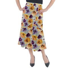 Floral Beauty Midi Mermaid Skirt by Angelandspot