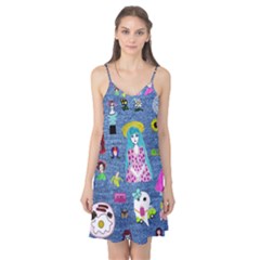 Blue Denim And Drawings Camis Nightgown by snowwhitegirl