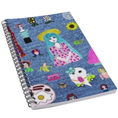 Blue Denim And Drawings 5 5  X 8 5  Notebook by snowwhitegirl