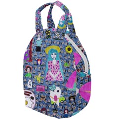 Blue Denim And Drawings Daisies Travel Backpacks by snowwhitegirl