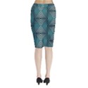Blue Motif Design Midi Wrap Pencil Skirt View2