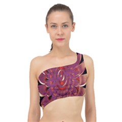 Chakra Flower Spliced Up Bikini Top  by Sparkle