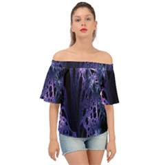 Fractal Web Off Shoulder Short Sleeve Top by Sparkle