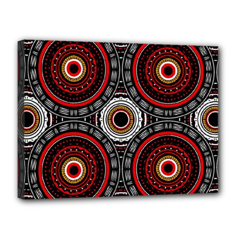 Tribal Aztec Mandala Art Canvas 16  X 12  (stretched) by tmsartbazaar