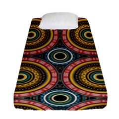 Aztec Multicolor Mandala Fitted Sheet (single Size) by tmsartbazaar