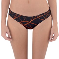 Dark Forest Scene Print Reversible Hipster Bikini Bottoms by dflcprintsclothing