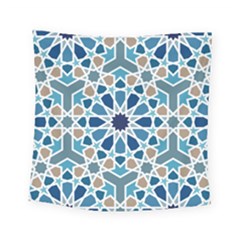 Arabic Geometric Design Pattern  Square Tapestry (small) by LoolyElzayat