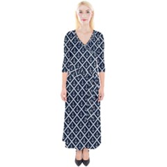 Anchors  Quarter Sleeve Wrap Maxi Dress by Sobalvarro