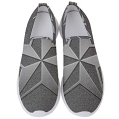 Star Grey Men s Slip On Sneakers by HermanTelo