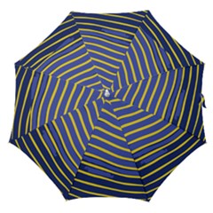 Yellow Blue Stripped Fish Straight Umbrellas by LoolyElzayat