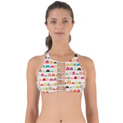 Scandinavian Folk Art Rainbow Road Perfectly Cut Out Bikini Top by andStretch