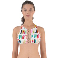 Scandinavian Folk Art Halfsies Perfectly Cut Out Bikini Top by andStretch
