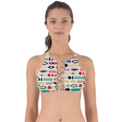 Scandinavian Folk Art Eye Spy Perfectly Cut Out Bikini Top by andStretch